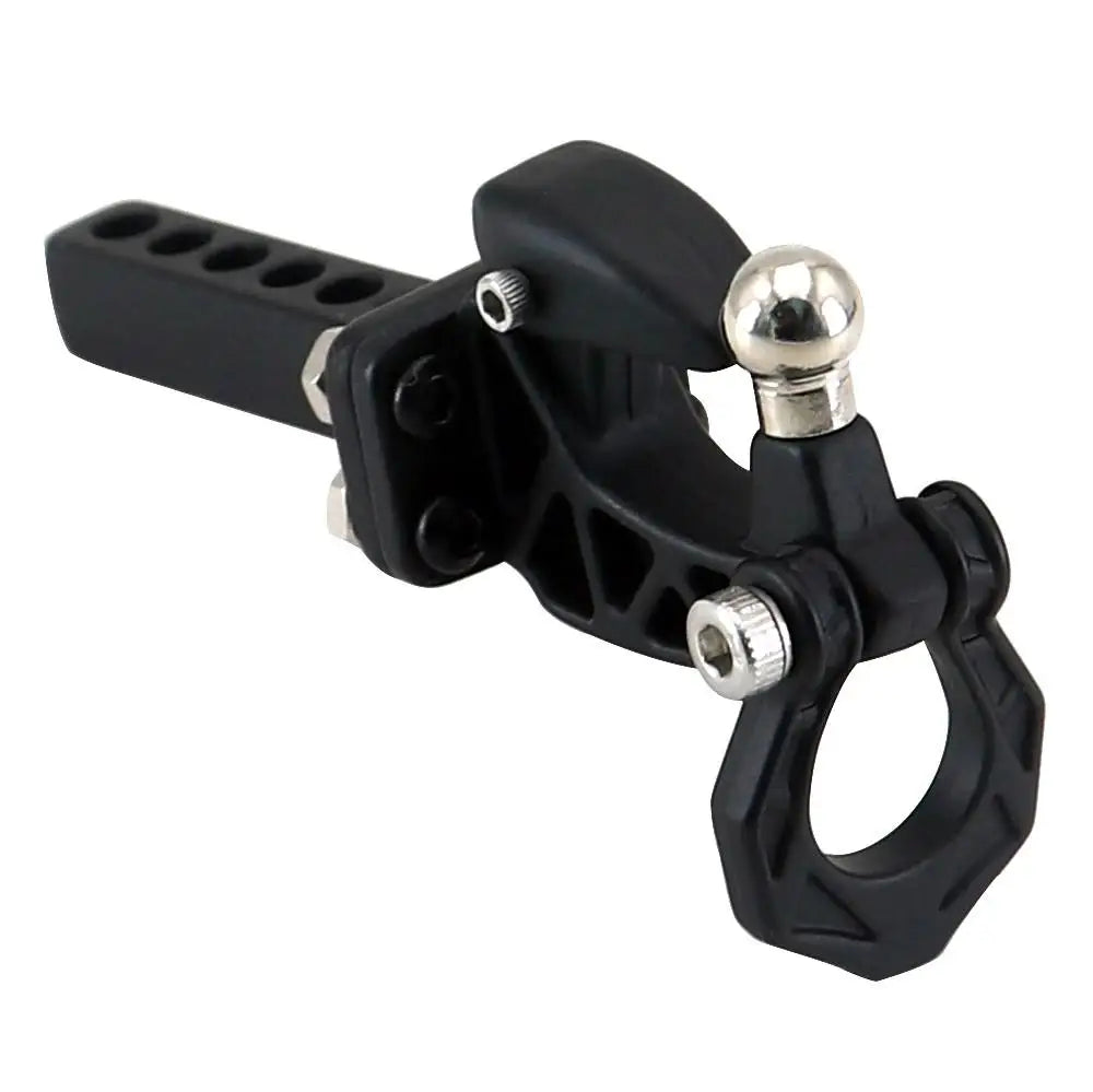 Black metal trailer hitch receiver for 1/8 and 1/10 RC crawler cars
