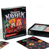 Box and components of the Dungeons & Dragons Mayhem card game featuring monster adventures