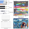 A complete watercolor paint set featuring 168 solid colors, brushes, pencils, and a watercolor pad.