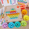 Wooden Clip Beads Color Sorting & Fine Motor Skills Toy