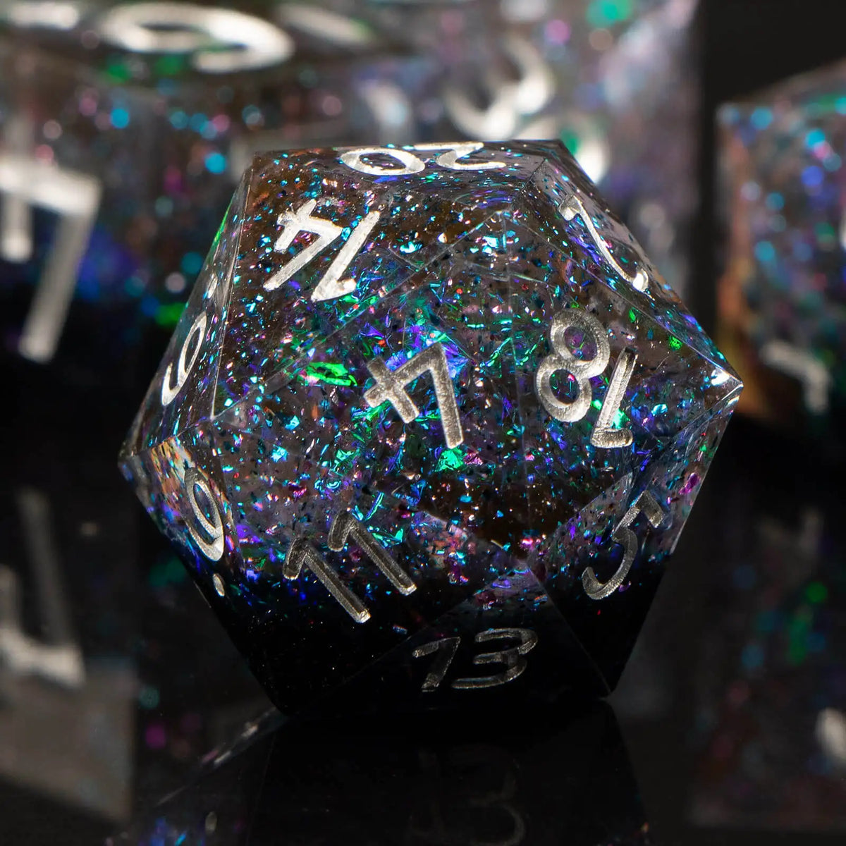 Handmade Resin Sharp Edge Dice Set for RPG Games