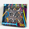 A box of magnetic rings for fidget toys featuring various styles and colors.