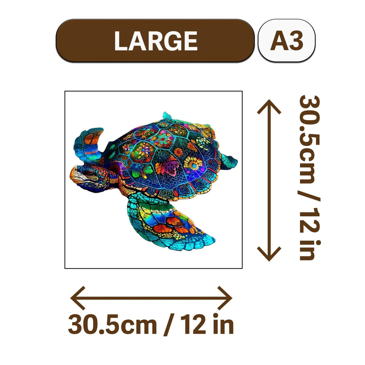 Large A3 wooden jigsaw puzzle of an elephant