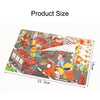 A wooden animal and vehicle tangram puzzle set featuring various figures and vehicles on a cardboard backing.