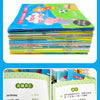 A stack of colorful pocket books titled My First English Words for early learning with vocabulary and translations