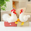 Adorable White Chicken Plushies – Soft Farm Animal Stuffed Hen & Rooster Set
