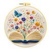 Floral Book Embroidery Kit – DIY Cross Stitch for Adults