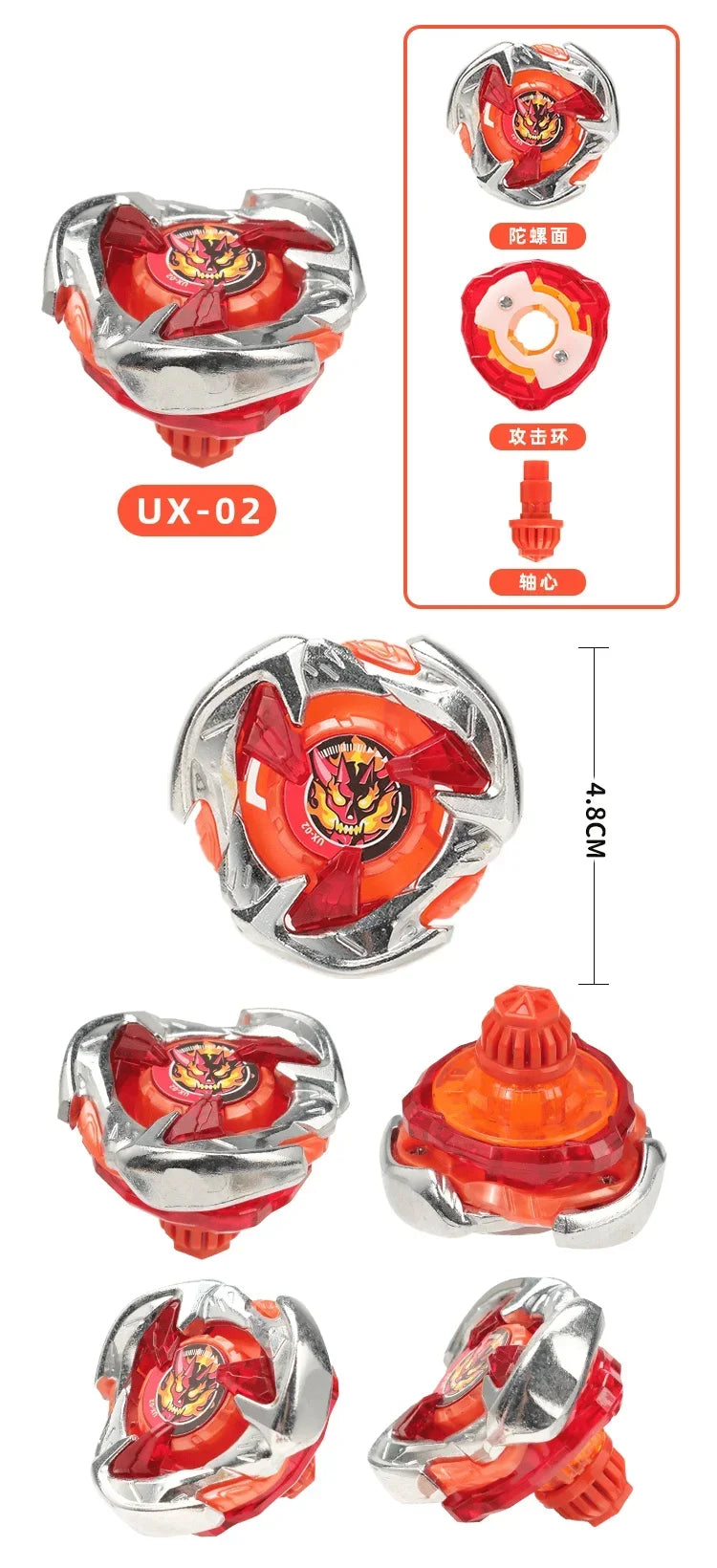 Metal Spinning Top Battle Toy with Launcher