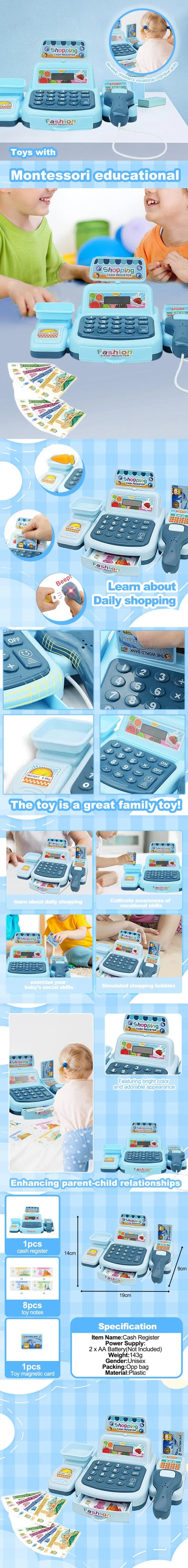 Kids Cash Register Toy with Lights and Sounds
