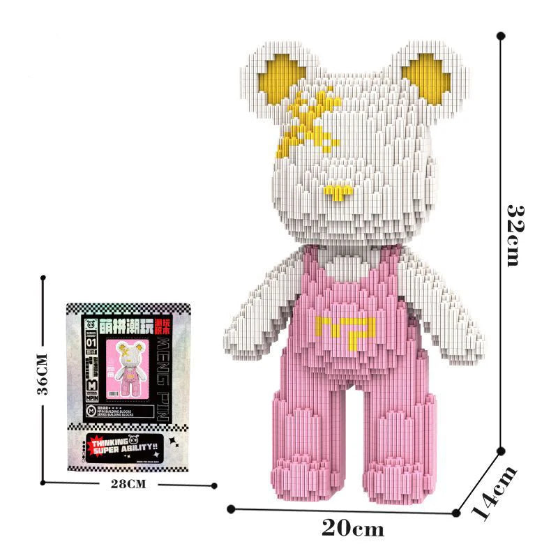 Kawaii Bear Micro Building Block Set – 32cm