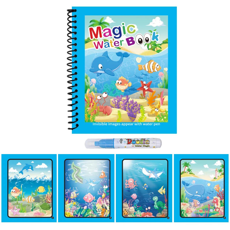 Reusable Water Drawing Book with Refillable Pen