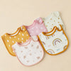 Soft Cotton Baby Bibs (5-Pack) with U-Shaped Catch-All Design