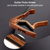 Zinc Alloy Guitar Capo with 5 Celluloid Picks — Fits Acoustic, Electric, Classical, and Ukulele