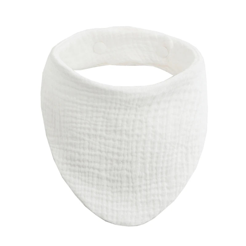 Organic Cotton Muslin Baby Bib with Bandana Style