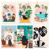 Black Cat & Plant Paint by Numbers Kit