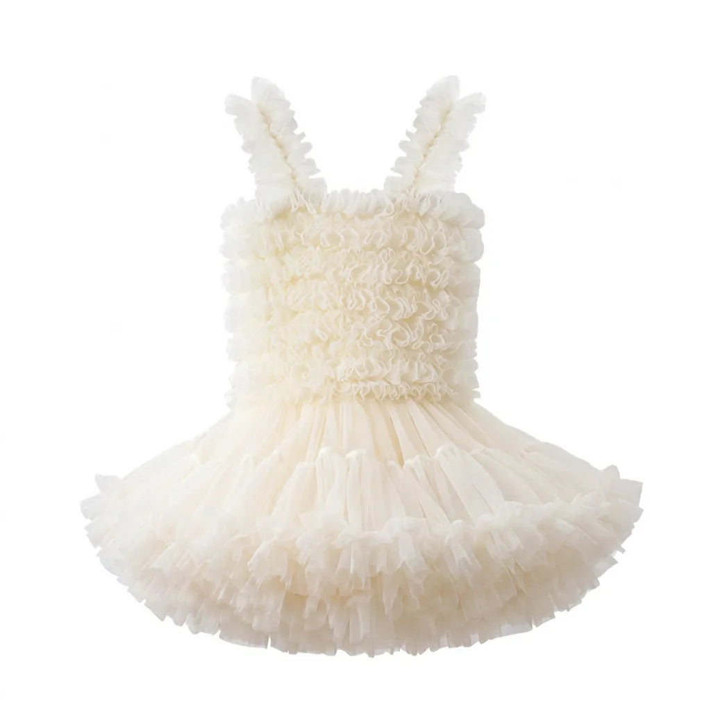 Children's Princess Tutu Dress with Ruffled Ball Gown Design