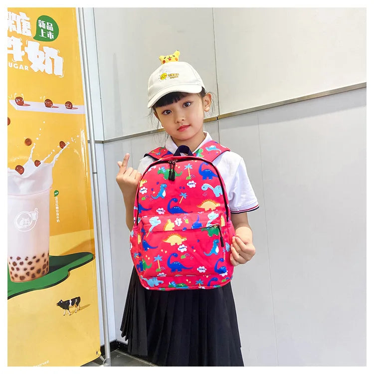 Dinosaur Print Kids Backpack for Kindergarten & School