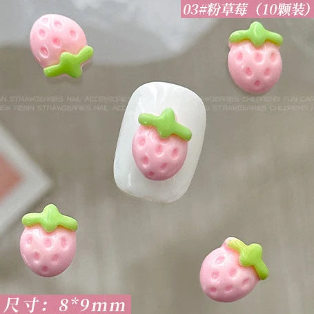 Fruit & Floral Resin Nail Art Decorations