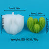 White silicone mold shaped like a cactus for crafting candles, soap, or plaster.