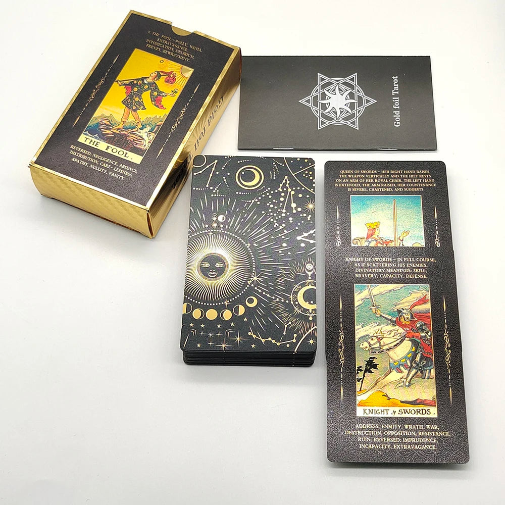 Gold Foil Rider Waite Tarot Deck