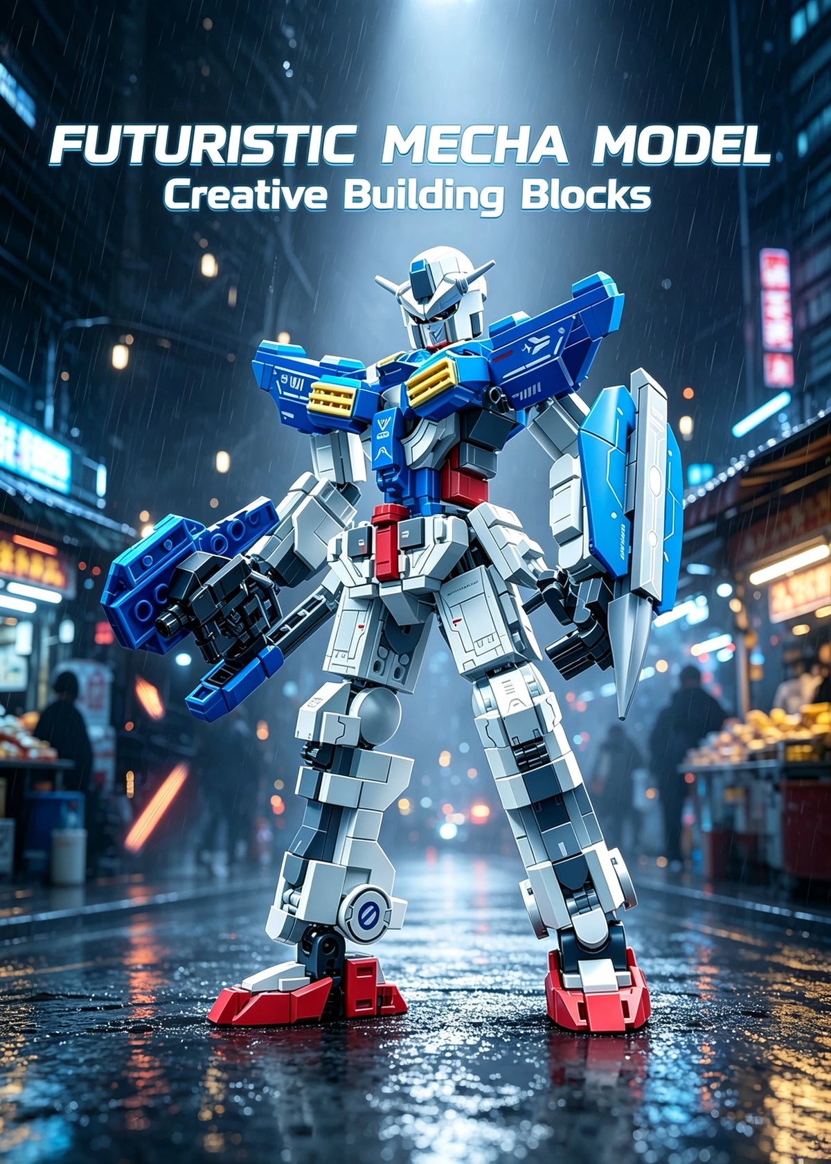 Mecha Robot Building Blocks Set - 648 Pieces, Poseable DIY Model Kit
