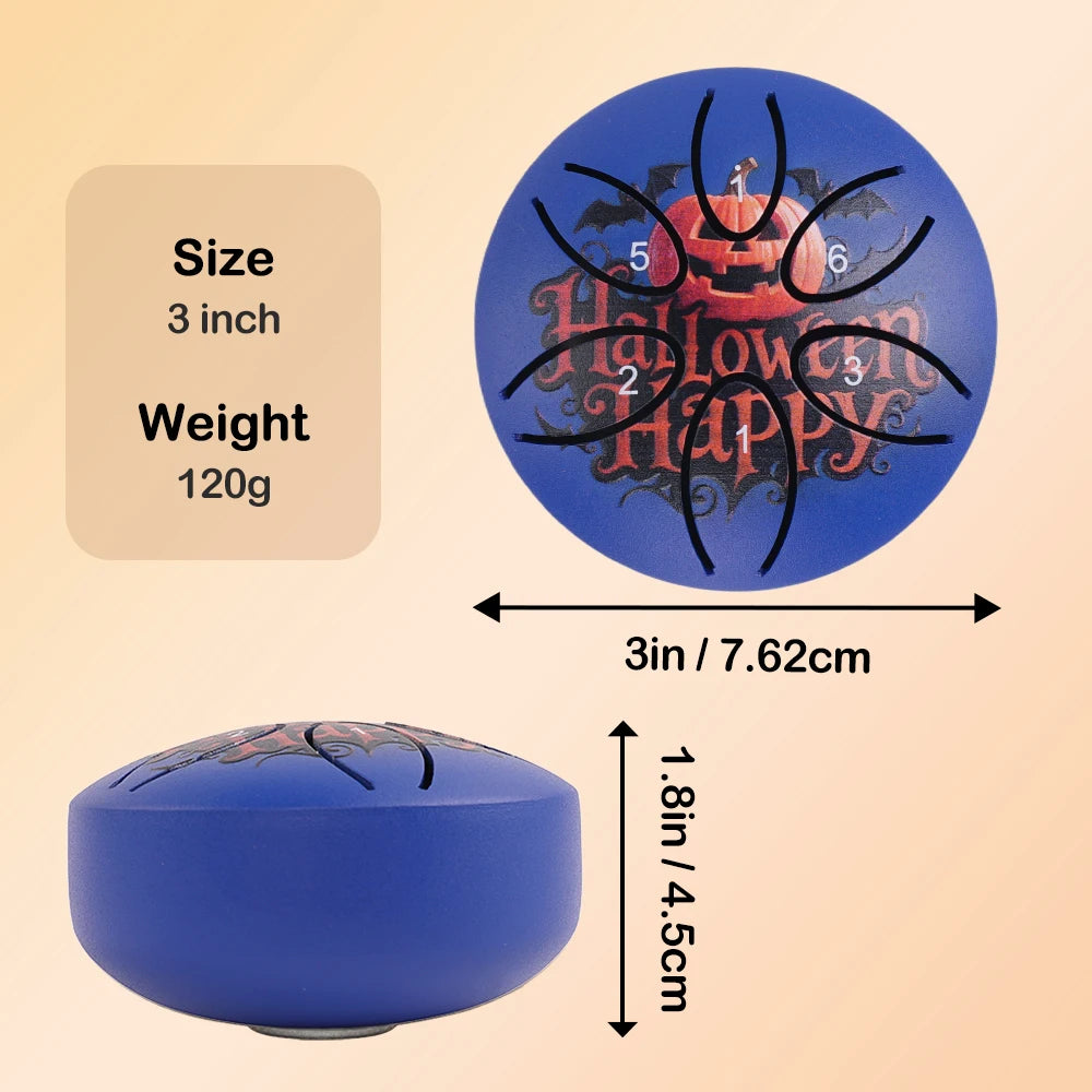 6-Note Steel Tongue Drum with Mallet and Unique Patterns
