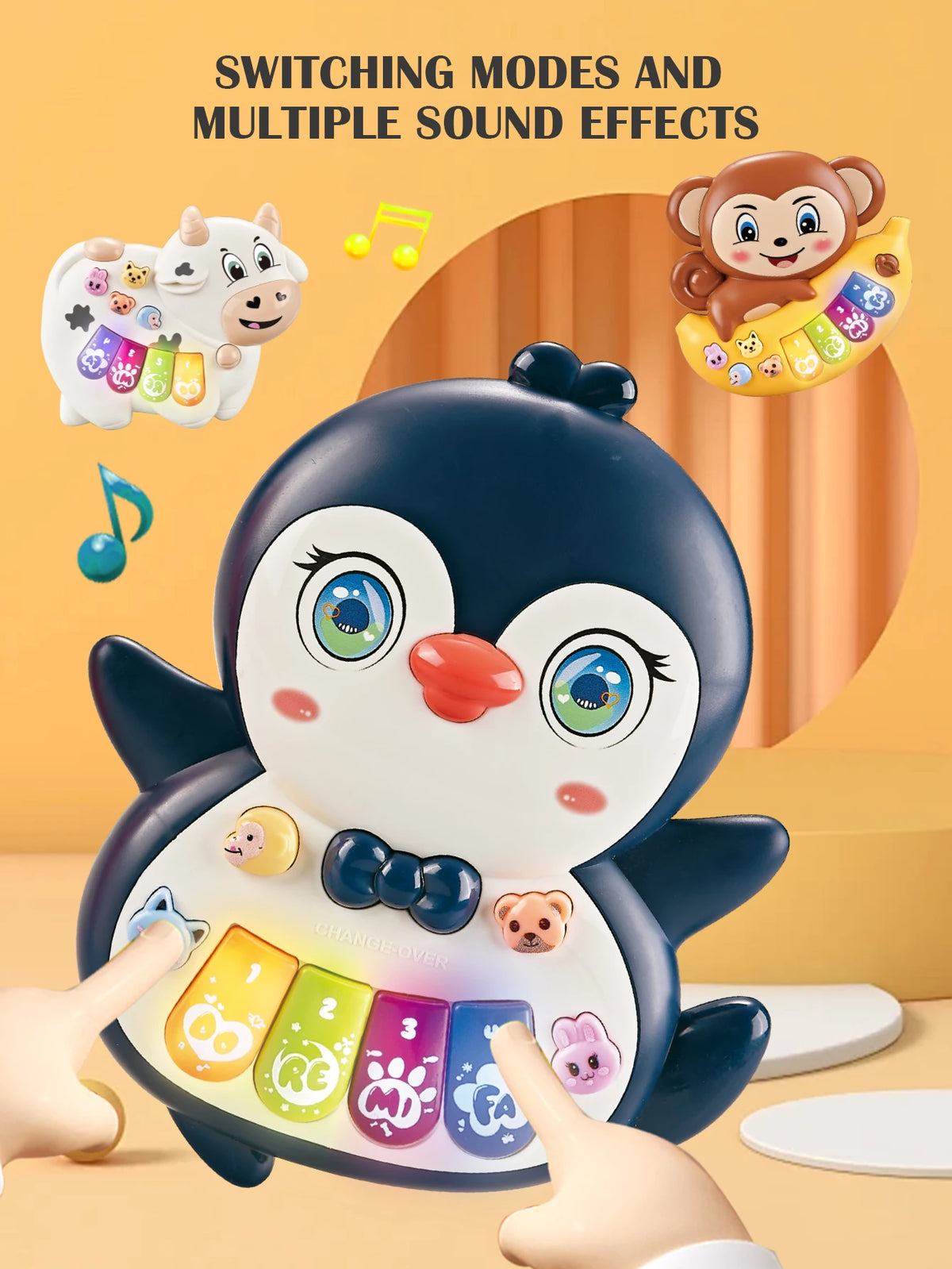 Interactive Musical Piano Toy with Animal Friends