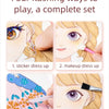 Four flashing ways to play a complete set including sticker dress up, makeup dress up, drill stickers for decoration, and how