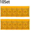 A set of 10 classical guitar strings featuring clear nylon and silver-plated copper wound strings.