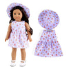 Floral Dress and Sun Hat Set for 16-18 Inch Dolls