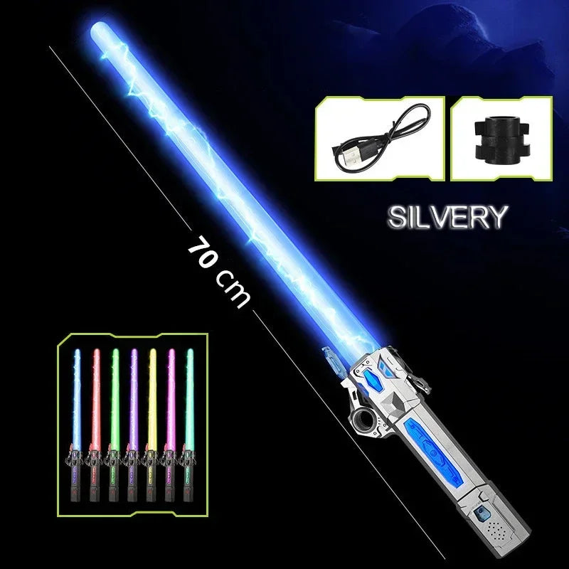 Telescopic Glow Sword with Music & Rotating Lights