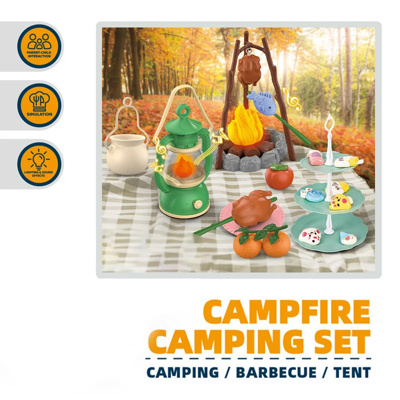 Interactive Kids Camping Playset with Light & Sound Effects