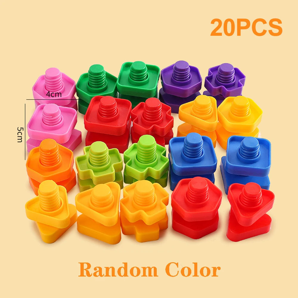Screw-Together Building Blocks Set for Kids