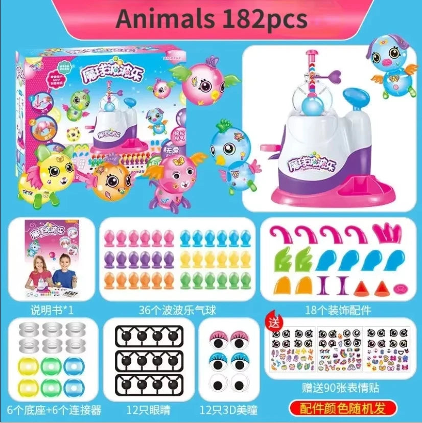 DIY Animals 182 pieces craft kit including various animals and accessories for kids