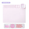 Pink silicone painting mat set with watercolor palette for kids