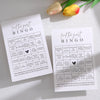 A printable bingo game card titled Find the Guest Bingo where guests find someone matching a description.