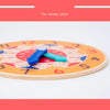 Wooden Montessori Clock Toy for Kids Learning Time
