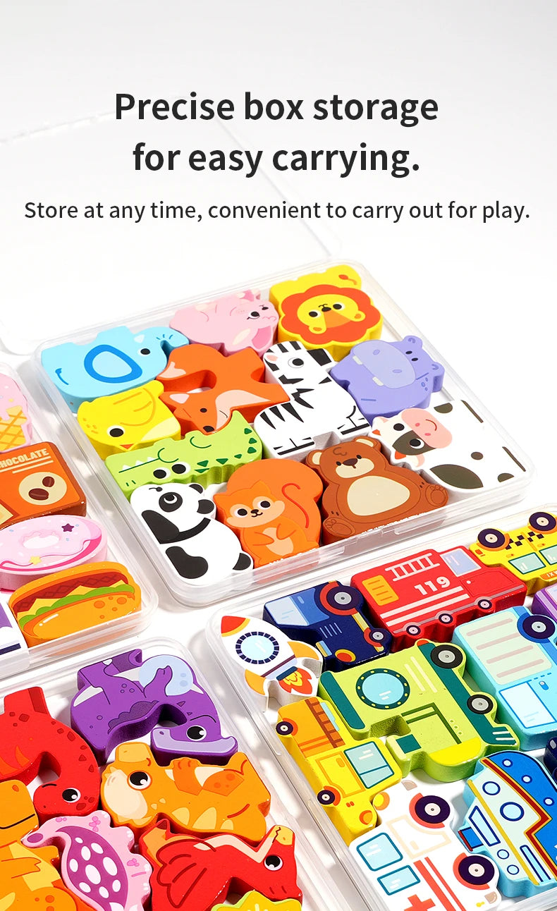 Wooden 3D Jigsaw Puzzle for Kids – Montessori Learning Toy