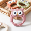 Owl Silicone Baby Teether with Rattle