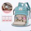 Waterproof Diaper Bag Backpack with Printed Bear Design