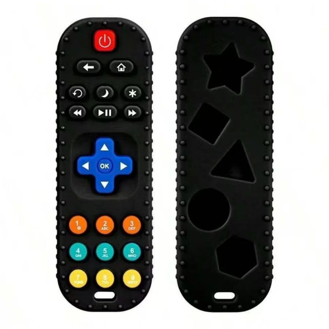 Remote Control Shaped Silicone Teether for Babies 0-12 Months