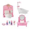 Miniature Dollhouse Furniture Set for Bedroom, Living Room, Kitchen & Bathroom