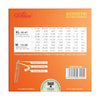 Box of AW436-M phosphor bronze acoustic guitar strings with anti-rust coating and tension chart
