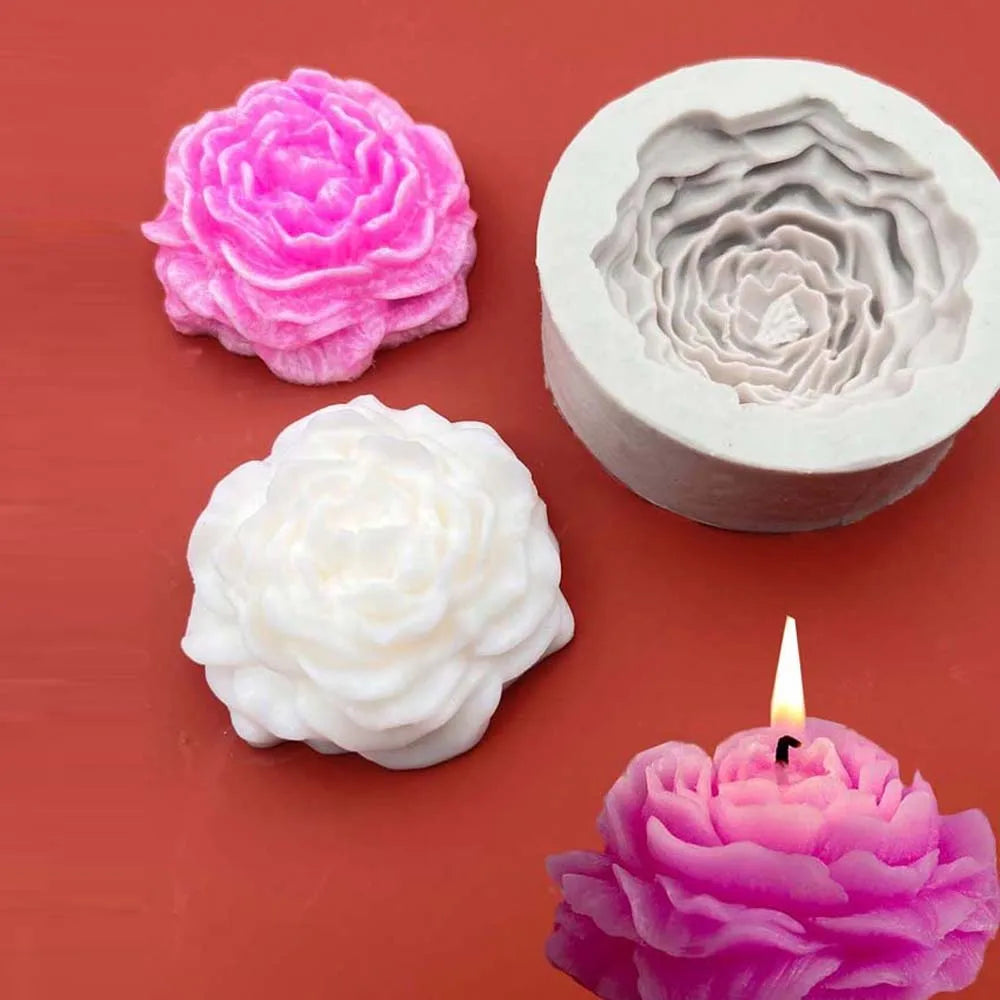 Peony Flower Silicone Mold for Soap, Candle & Resin Crafts