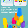 Montessori Stacking Cup Game with Color Cards