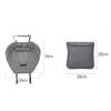 Gray universal baby stroller sun shade canopy with adjustable straps and dimensions.
