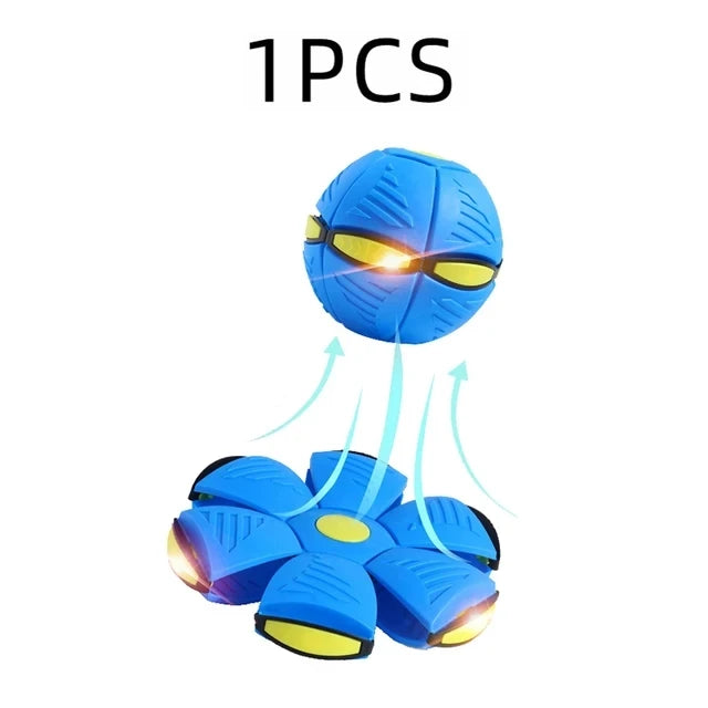 One blue interactive flying UFO pet toy for dogs