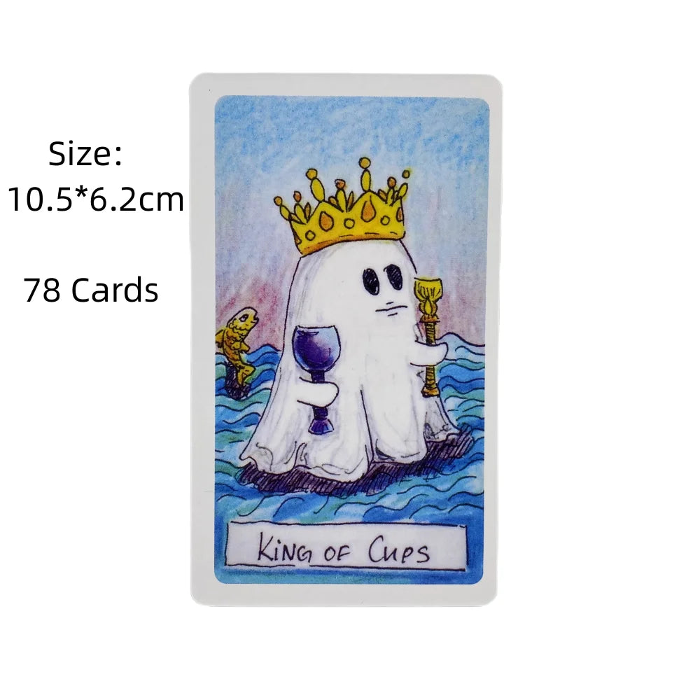 Cute Ghost Tarot Card Deck – 78 Card Divination Set for Fun & Reflection