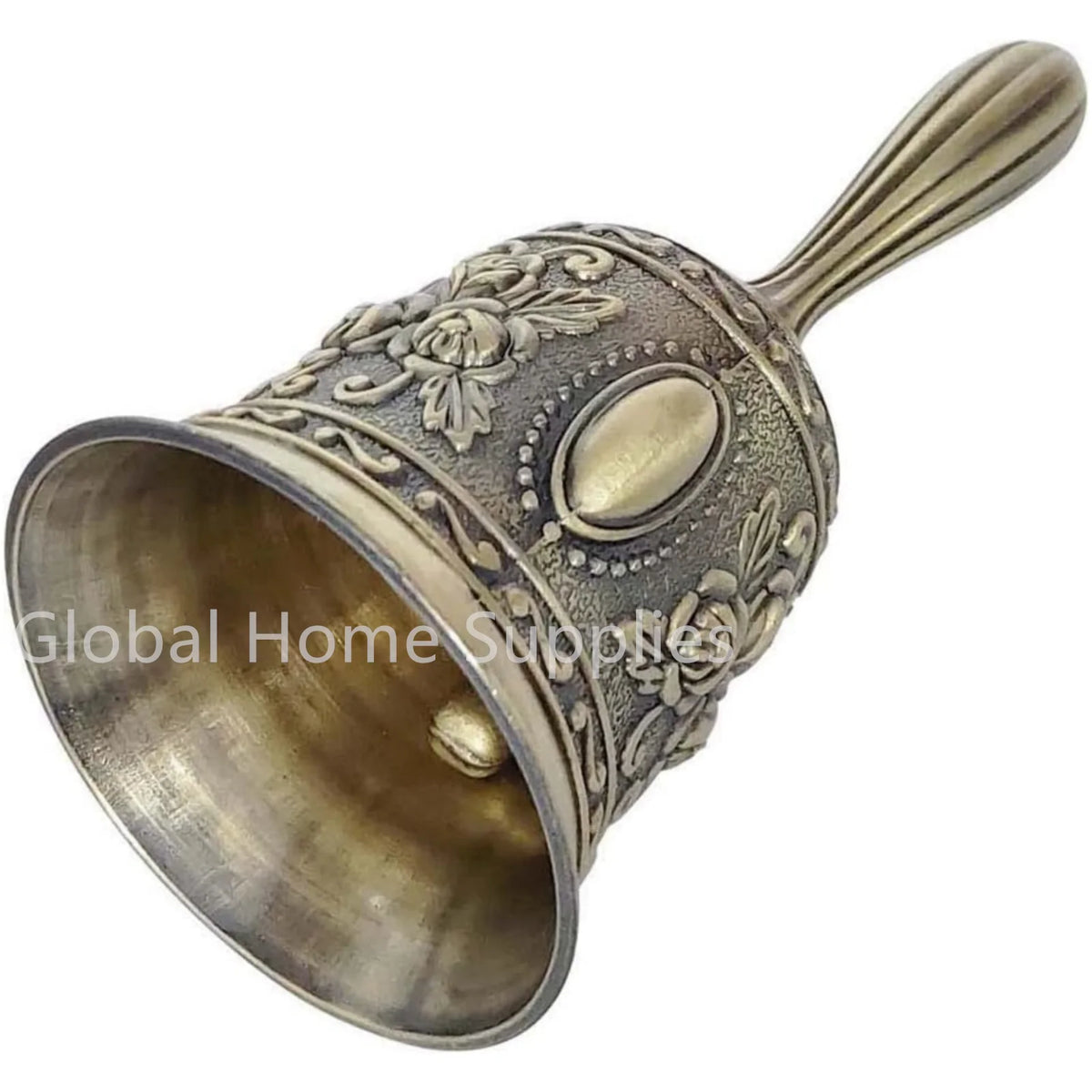 Classic Metal Hand Bell with Comfort Grip Handle