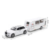 White diecast metal RV camper truck model with sound and light